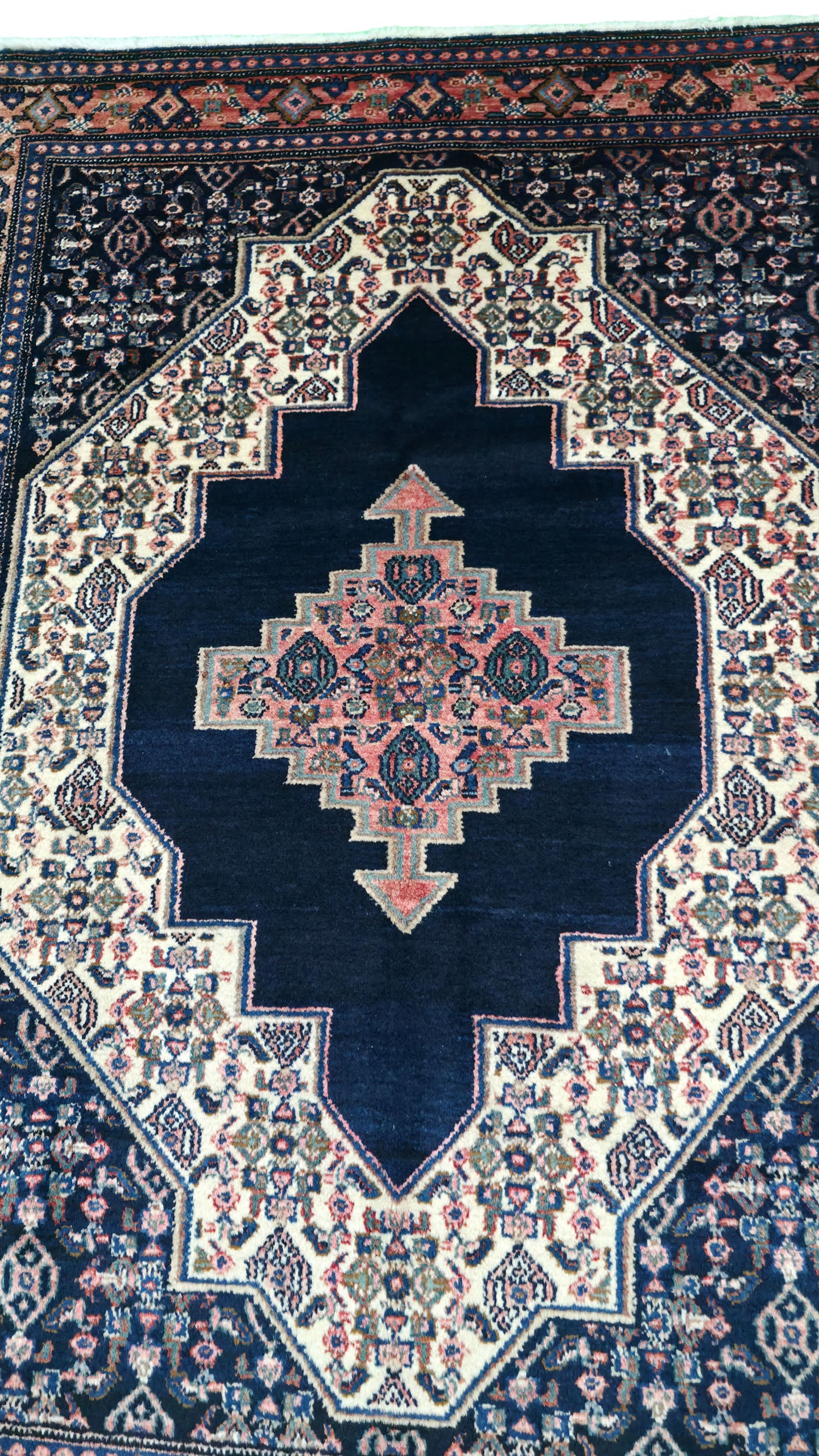 Hand knotted vintage Senneh rug 160×130 cm | Rug# 11509