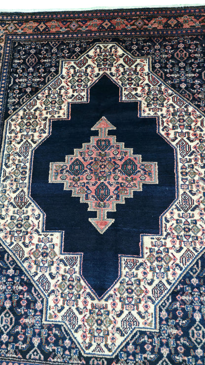 Hand knotted vintage Senneh rug 160×130 cm | Rug# 11509