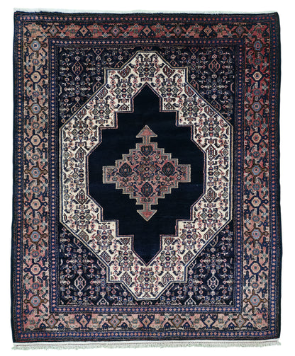 Hand knotted vintage Senneh rug 160×130 cm | Rug# 11509