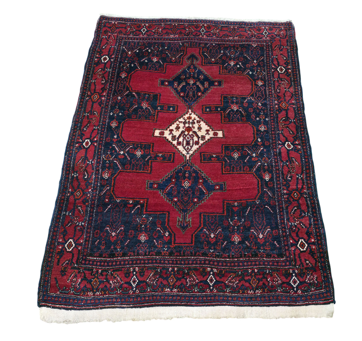 Hand knotted vintage Senneh rug 161×113 cm | Rug# 11511