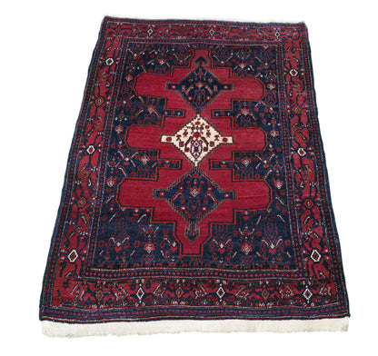 Hand knotted vintage Senneh rug 161×113 cm | Rug# 11511