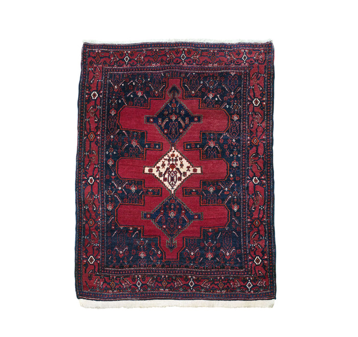 Hand knotted vintage Senneh rug 161×113 cm | Rug# 11511