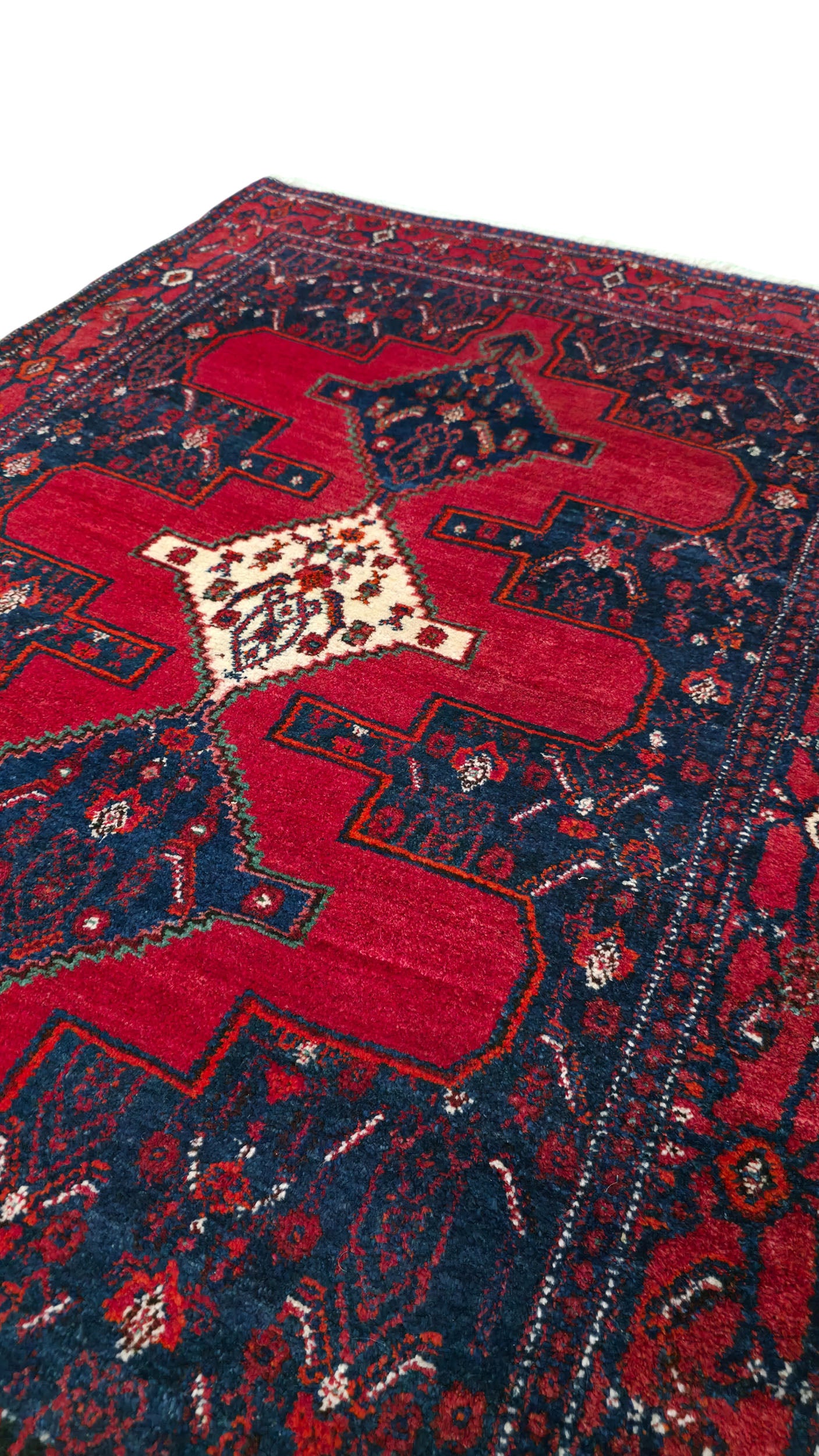 Hand knotted vintage Senneh rug 161×113 cm | Rug# 11511