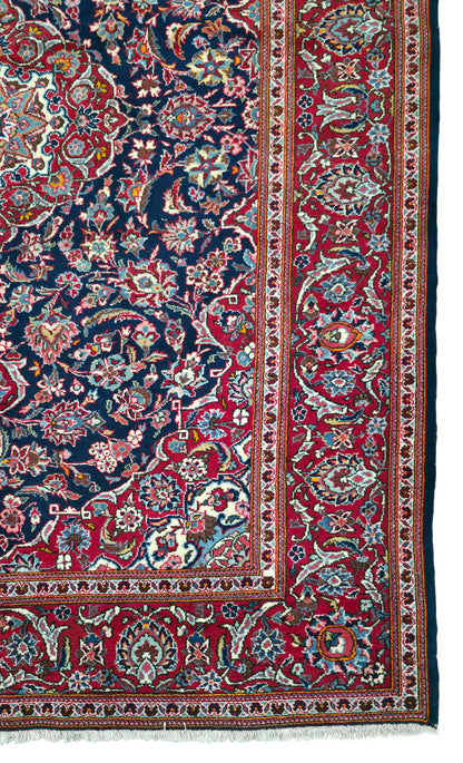 Hand knotted vintage Kashan rug 206×144 cm | Rug# 11519