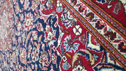 Hand knotted vintage Kashan rug 206×144 cm | Rug# 11519