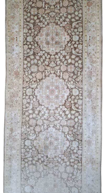 Hand knotted vintage Cino-Hereke silk runner 400×79 cm | Rug# 11520