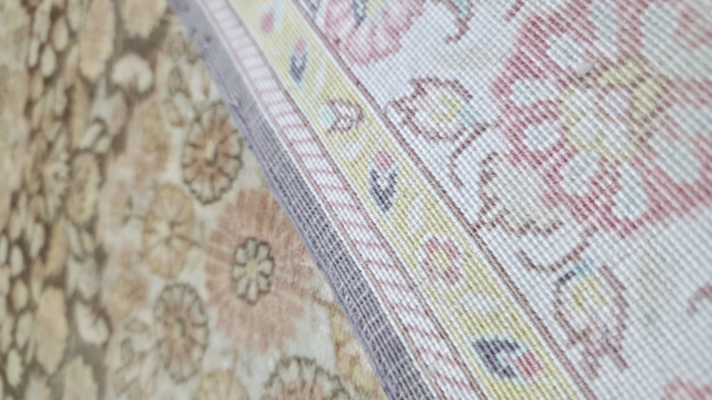 Hand knotted vintage Cino-Hereke silk runner 400×79 cm | Rug# 11520