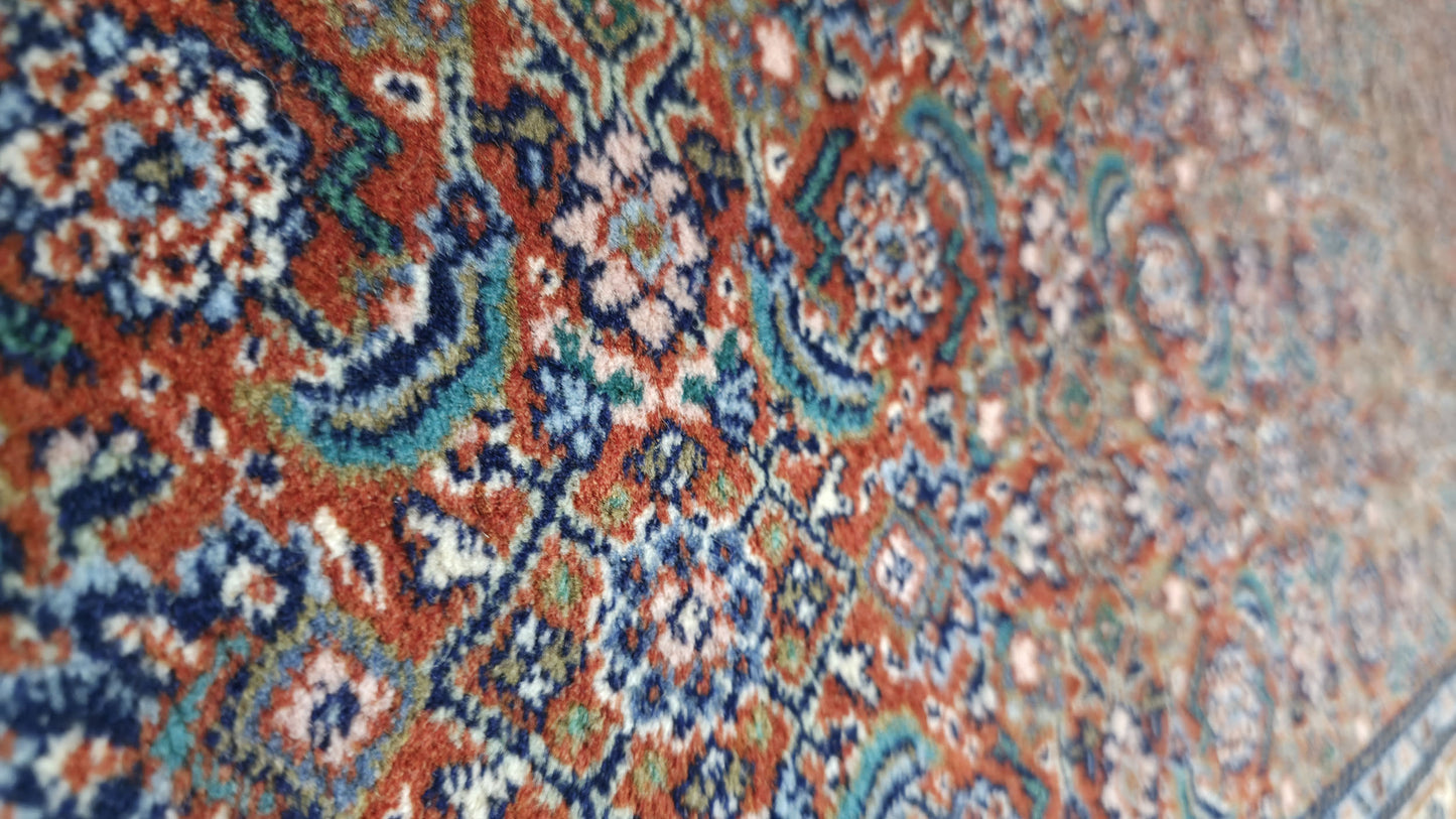 Hand knotted superfine Tabriz Mashayekhi runner 356×84 cm | Rug# 11521
