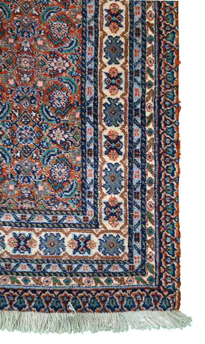 Hand knotted superfine Tabriz Mashayekhi runner 356×84 cm | Rug# 11521