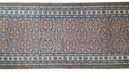 Hand knotted superfine Tabriz Mashayekhi runner 356×84 cm | Rug# 11521