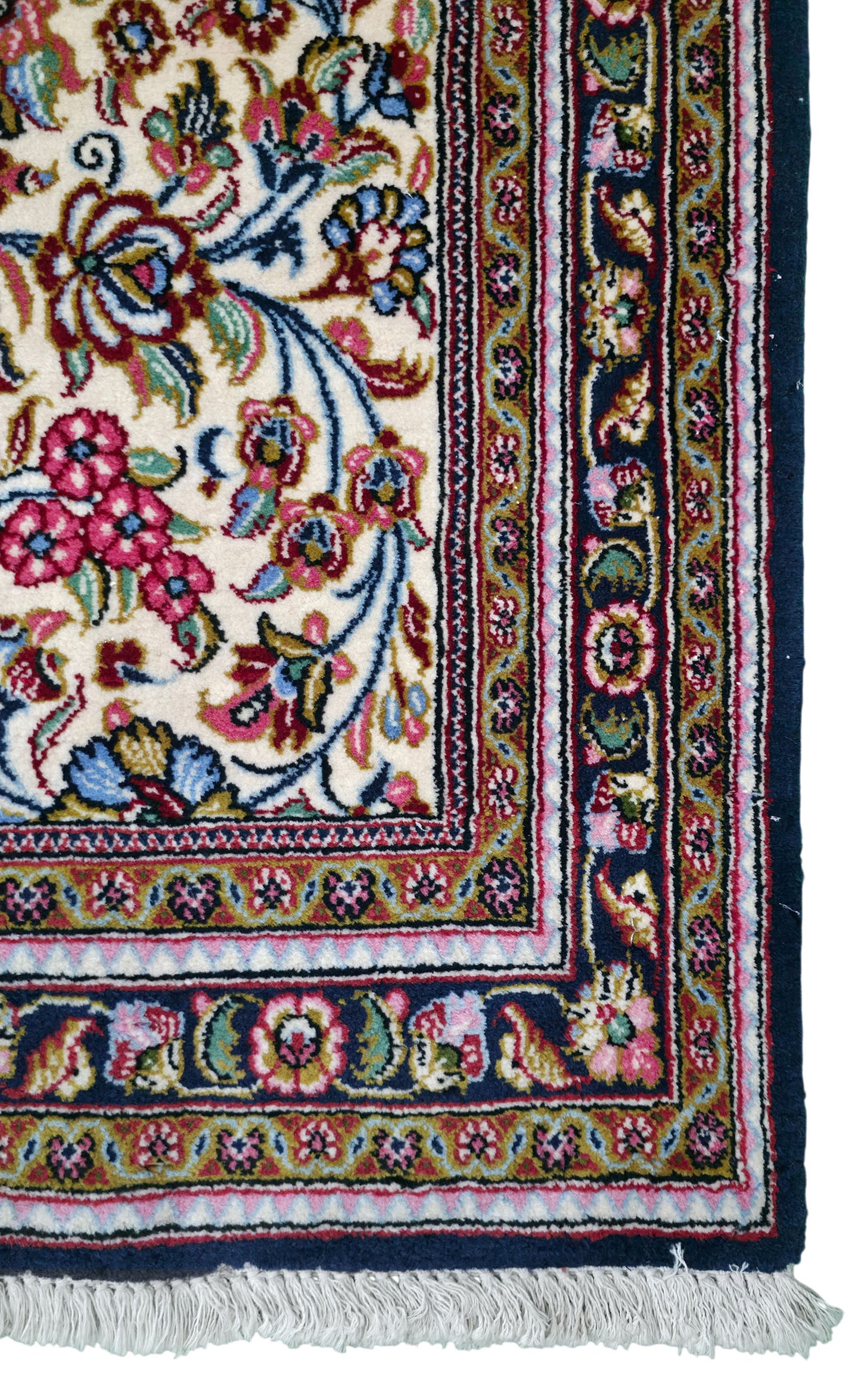 Hand knotted vintage superfine Qum runner 317×80 cm | Rug# 11522