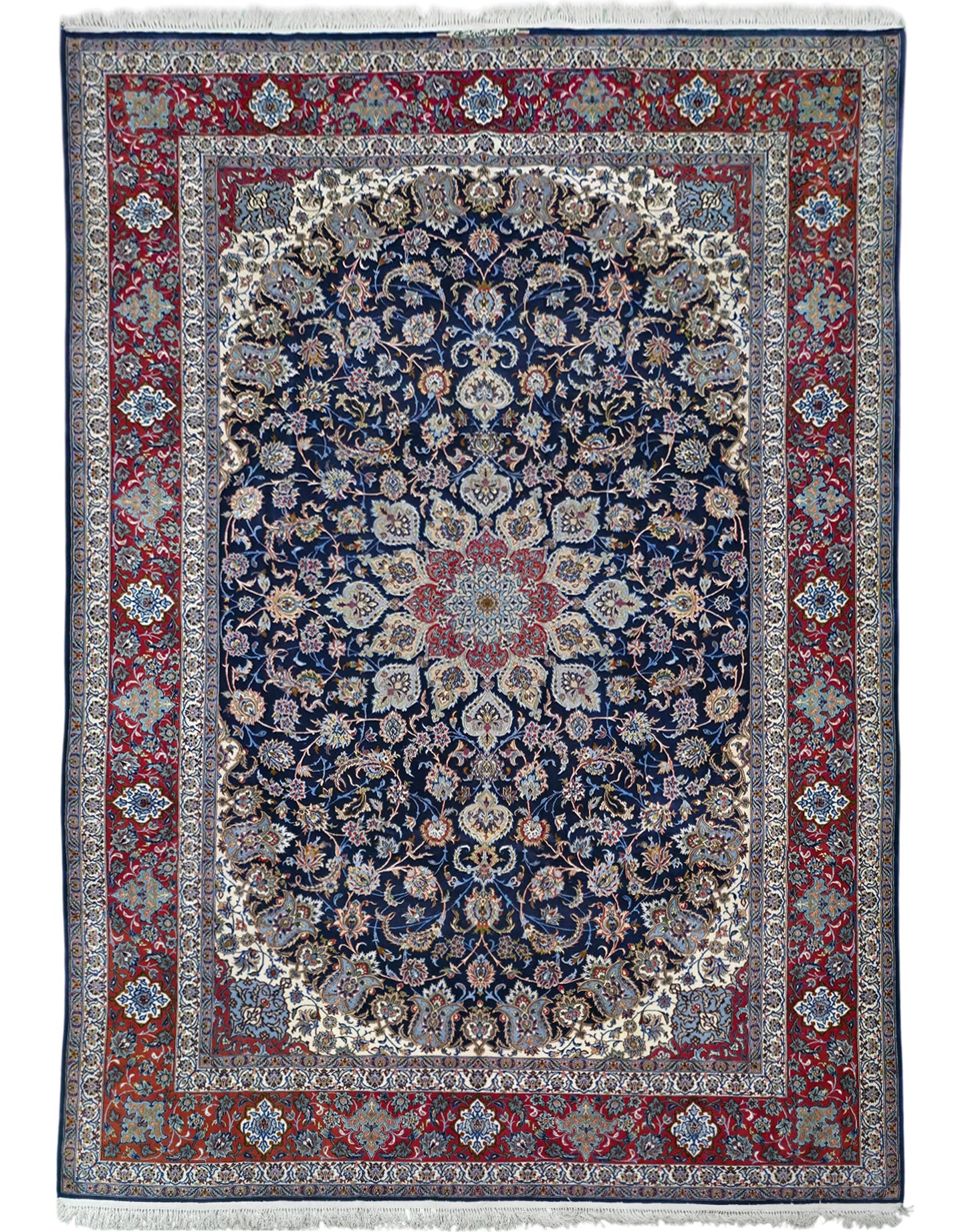 Vintage & superfine Isfahan 260×115 cm | Rug# 11526