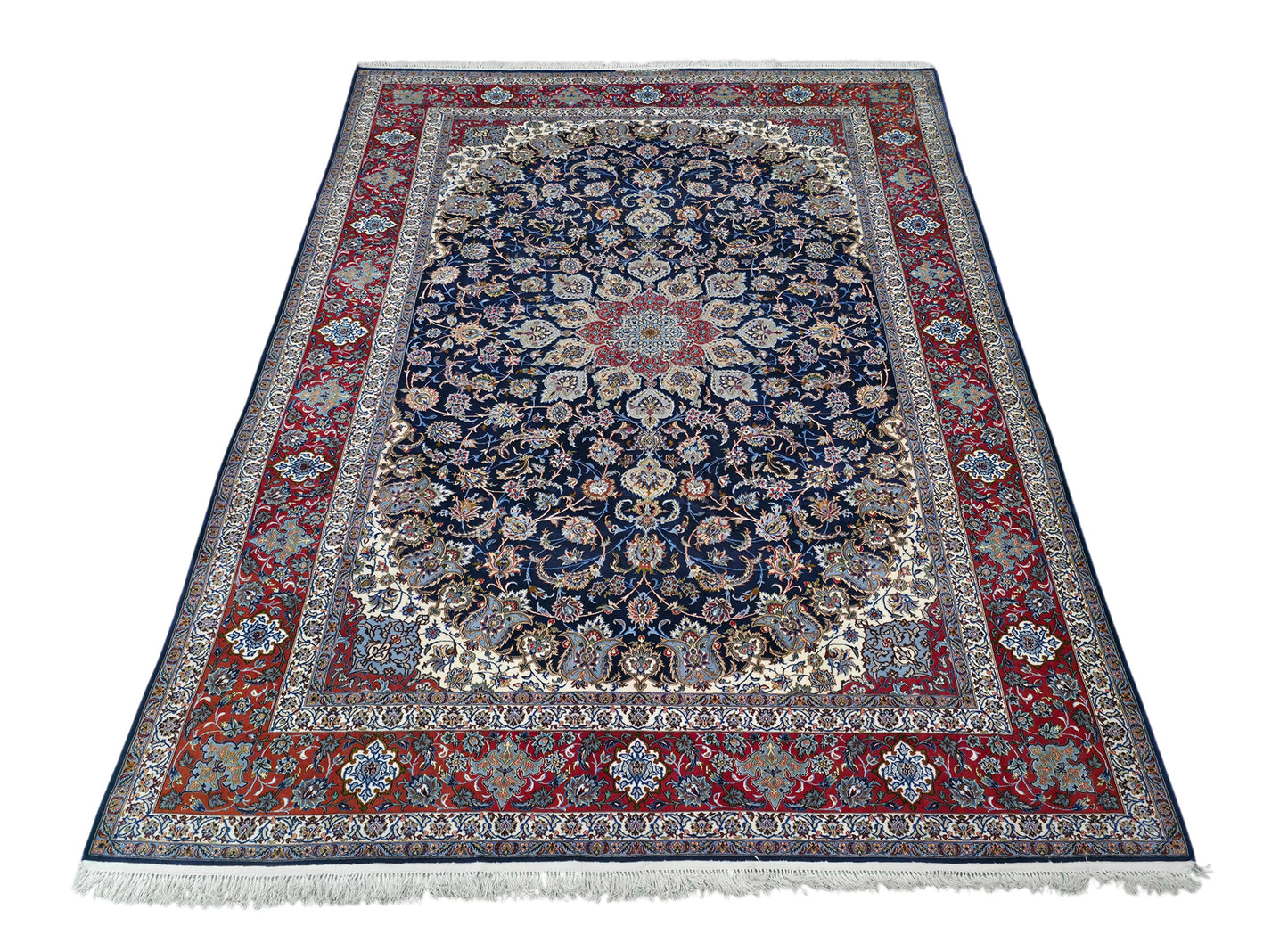 Vintage & superfine Isfahan 260×115 cm | Rug# 11526