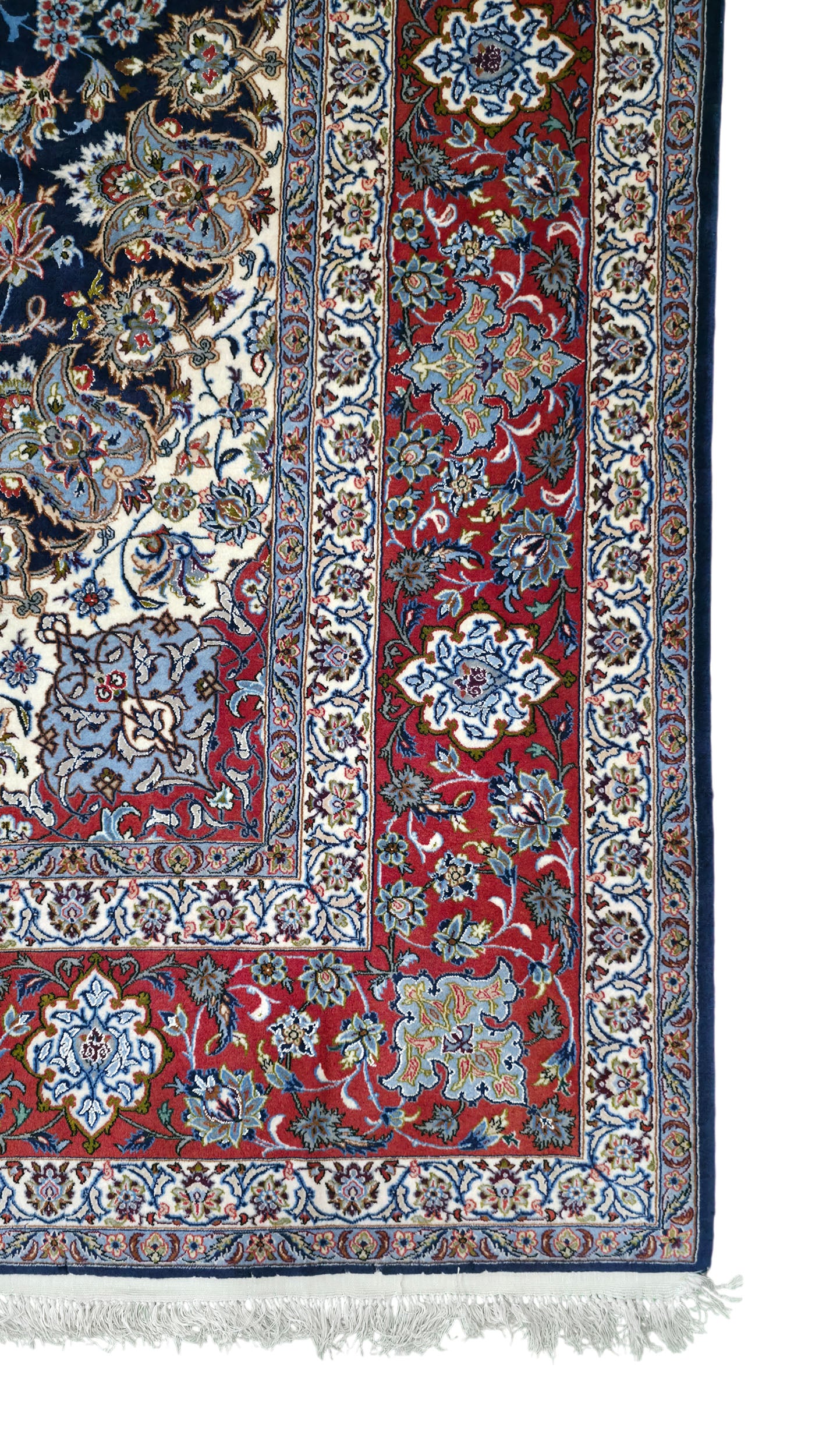 Vintage & superfine Isfahan 260×115 cm | Rug# 11526