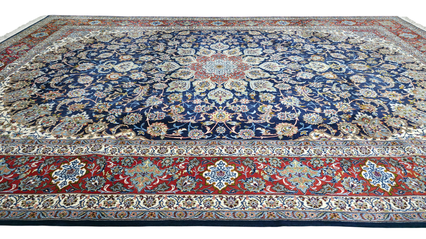 Vintage & superfine Isfahan 260×115 cm | Rug# 11526