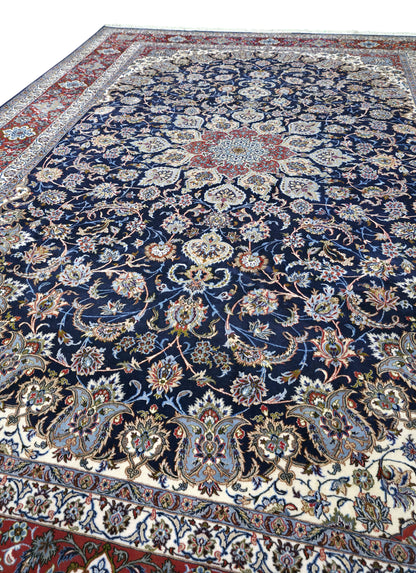 Vintage & superfine Isfahan 260×115 cm | Rug# 11526