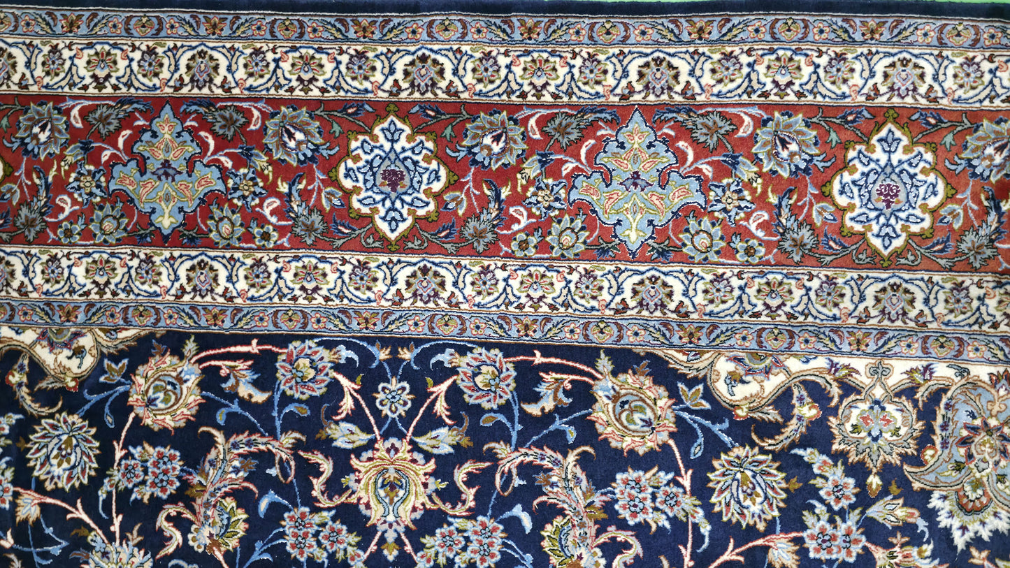Vintage & superfine Isfahan 260×115 cm | Rug# 11526
