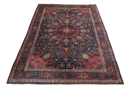 Hand knotted antique Tabriz carpet 373×273 cm | Rug# 11527