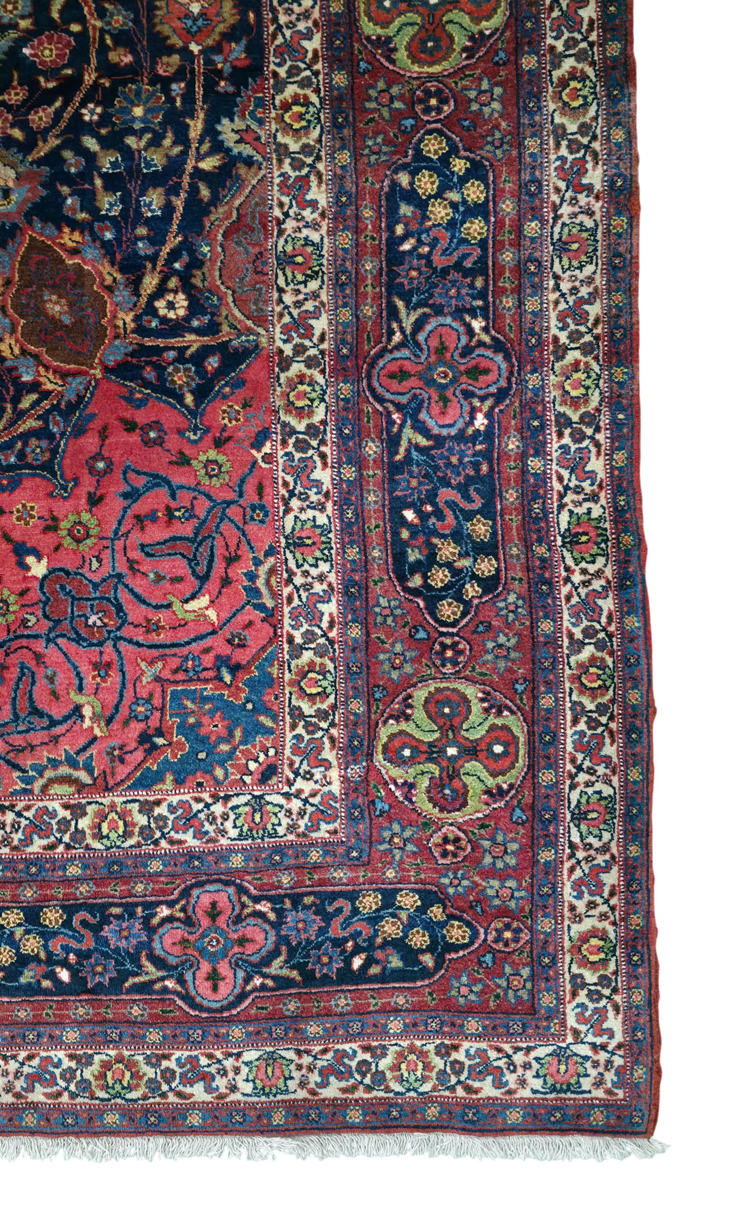 Hand knotted antique Tabriz carpet 373×273 cm | Rug# 11527
