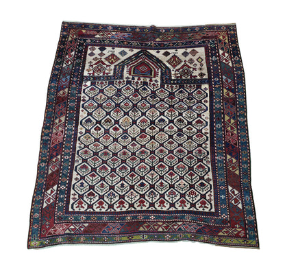 Rare antique Chichi prayer rug, Caucasian 170×140 cm | Rug# 11528
