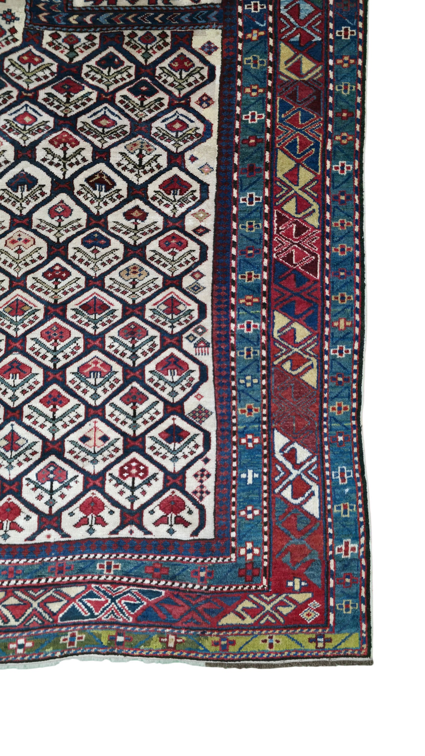 Rare antique Chichi prayer rug, Caucasian 170×140 cm | Rug# 11528