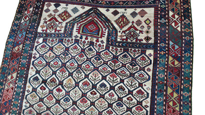 Rare antique Chichi prayer rug, Caucasian 170×140 cm | Rug# 11528