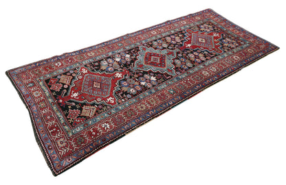 Armenian-weave ￼antique Caucasian Kazak rug 260×115 cm | Rug# 11533