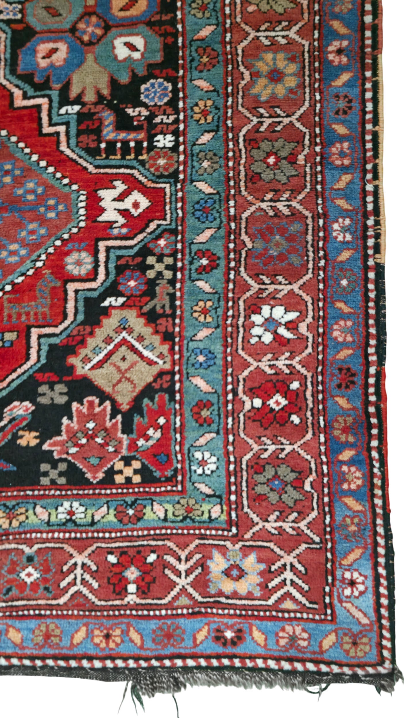 Armenian-weave ￼antique Caucasian Kazak rug 260×115 cm | Rug# 11533
