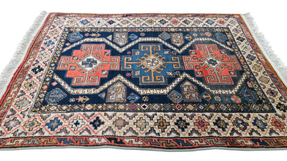 Hand knotted antique Caucasian Kazak rug 180×120 cm | Rug# 11534