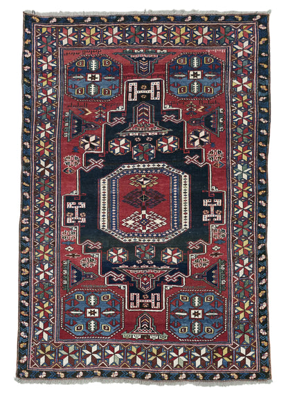 Hand knotted vintage Shahsavan-Zanjan rug 175×120 cm | Rug# 11536