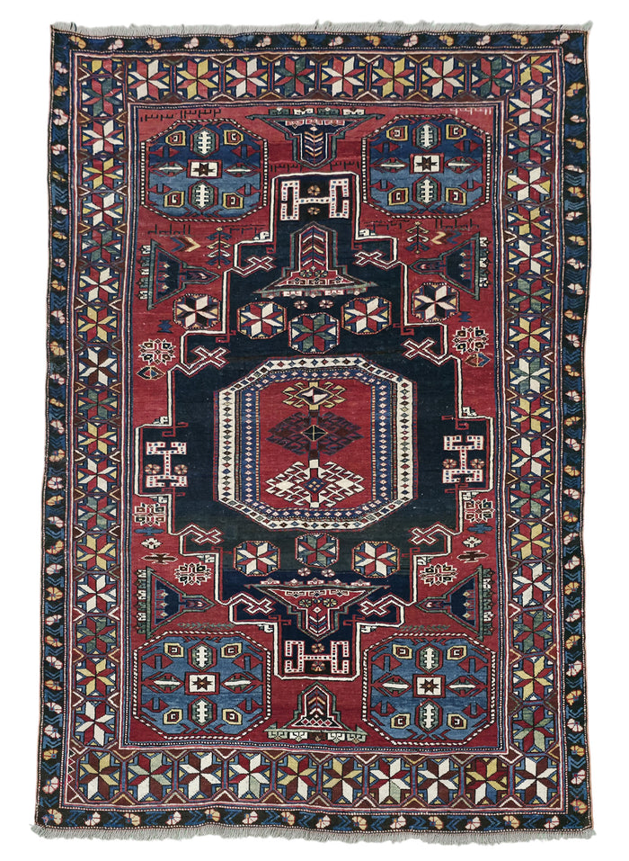 Hand knotted vintage Shahsavan-Zanjan rug 175×120 cm | Rug# 11536