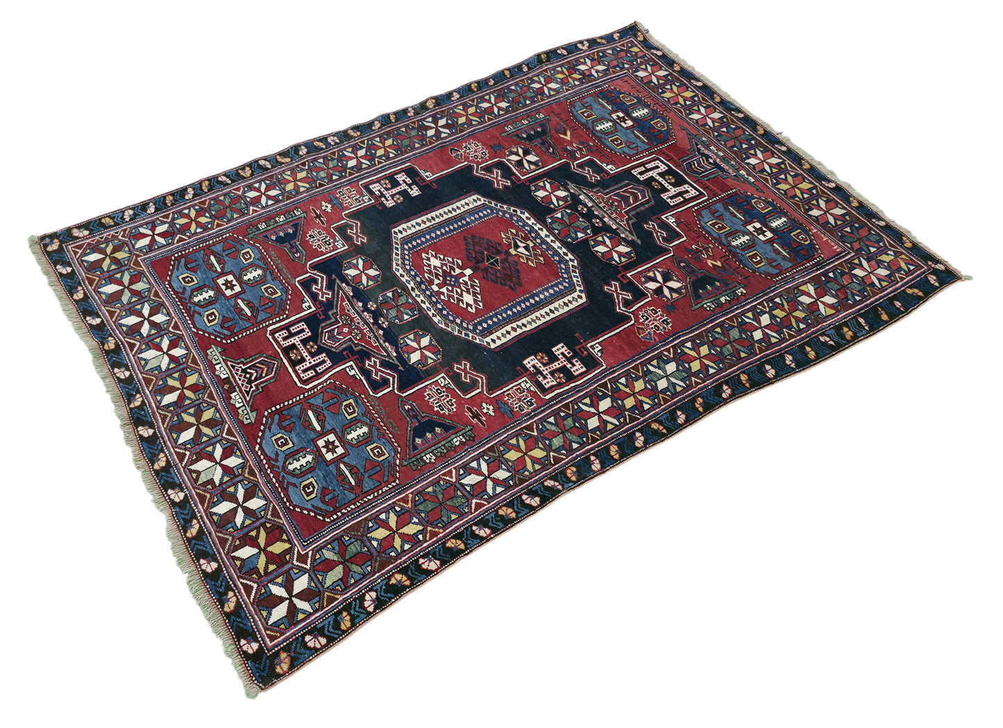 Hand knotted vintage Shahsavan-Zanjan rug 175×120 cm | Rug# 11536