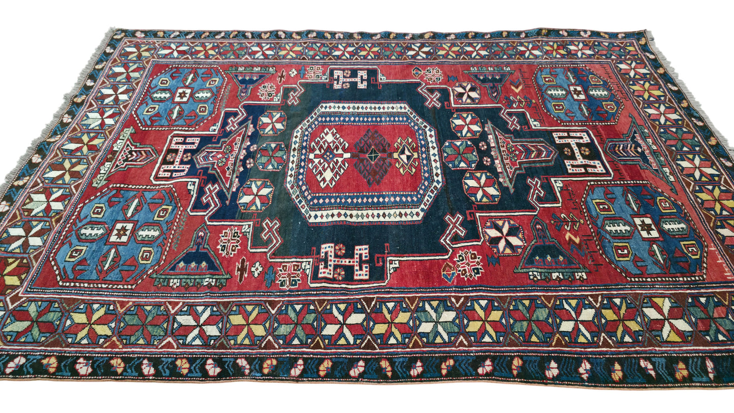 Hand knotted vintage Shahsavan-Zanjan rug 175×120 cm | Rug# 11536