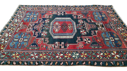 Hand knotted vintage Shahsavan-Zanjan rug 175×120 cm | Rug# 11536