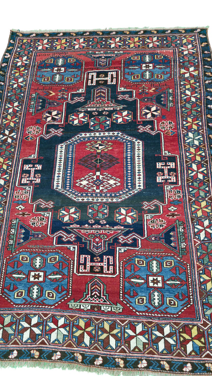 Hand knotted vintage Shahsavan-Zanjan rug 175×120 cm | Rug# 11536