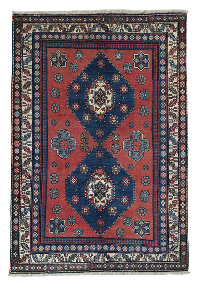 Hand knotted antique Caucasian Kazak rug 190×120 cm | Rug# 11538
