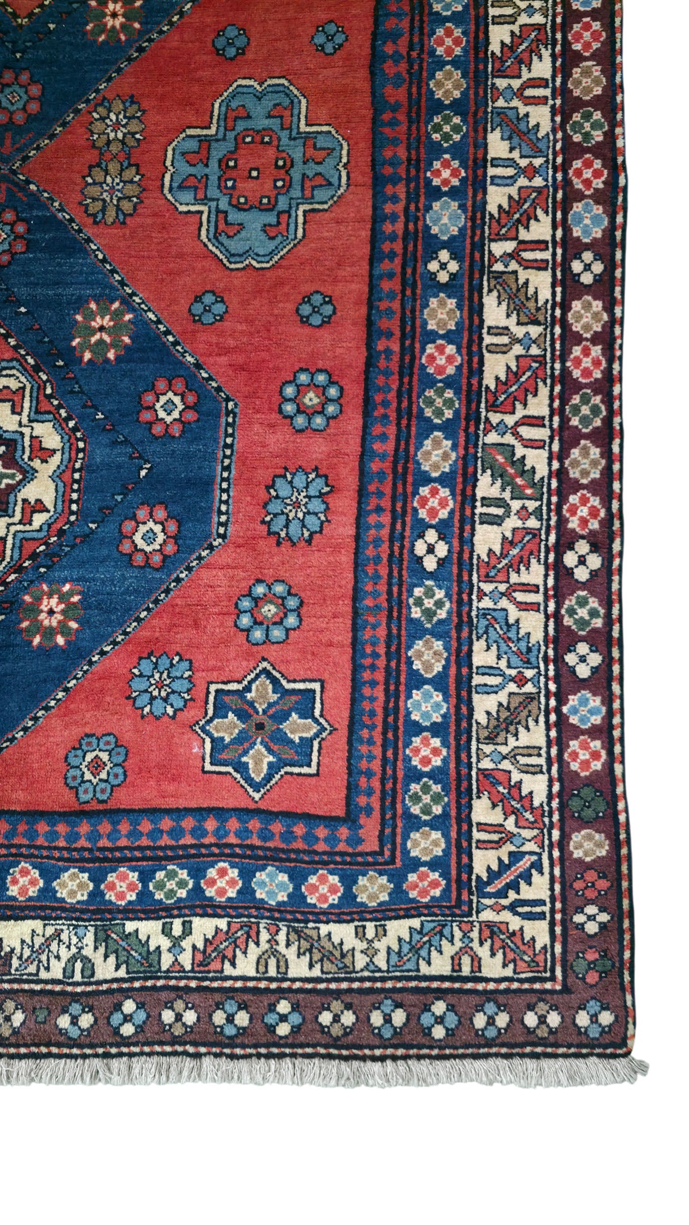 Hand knotted antique Caucasian Kazak rug 190×120 cm | Rug# 11538