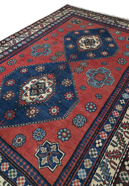 Hand knotted antique Caucasian Kazak rug 190×120 cm | Rug# 11538