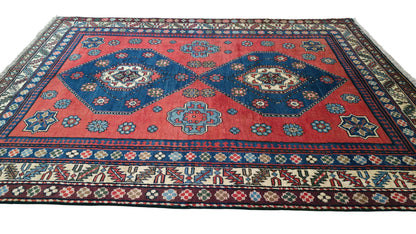 Hand knotted antique Caucasian Kazak rug 190×120 cm | Rug# 11538