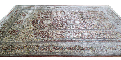 Hand knotted superfine Cino-Hereke pure silk rug 155×94 cm | Rug# 11539