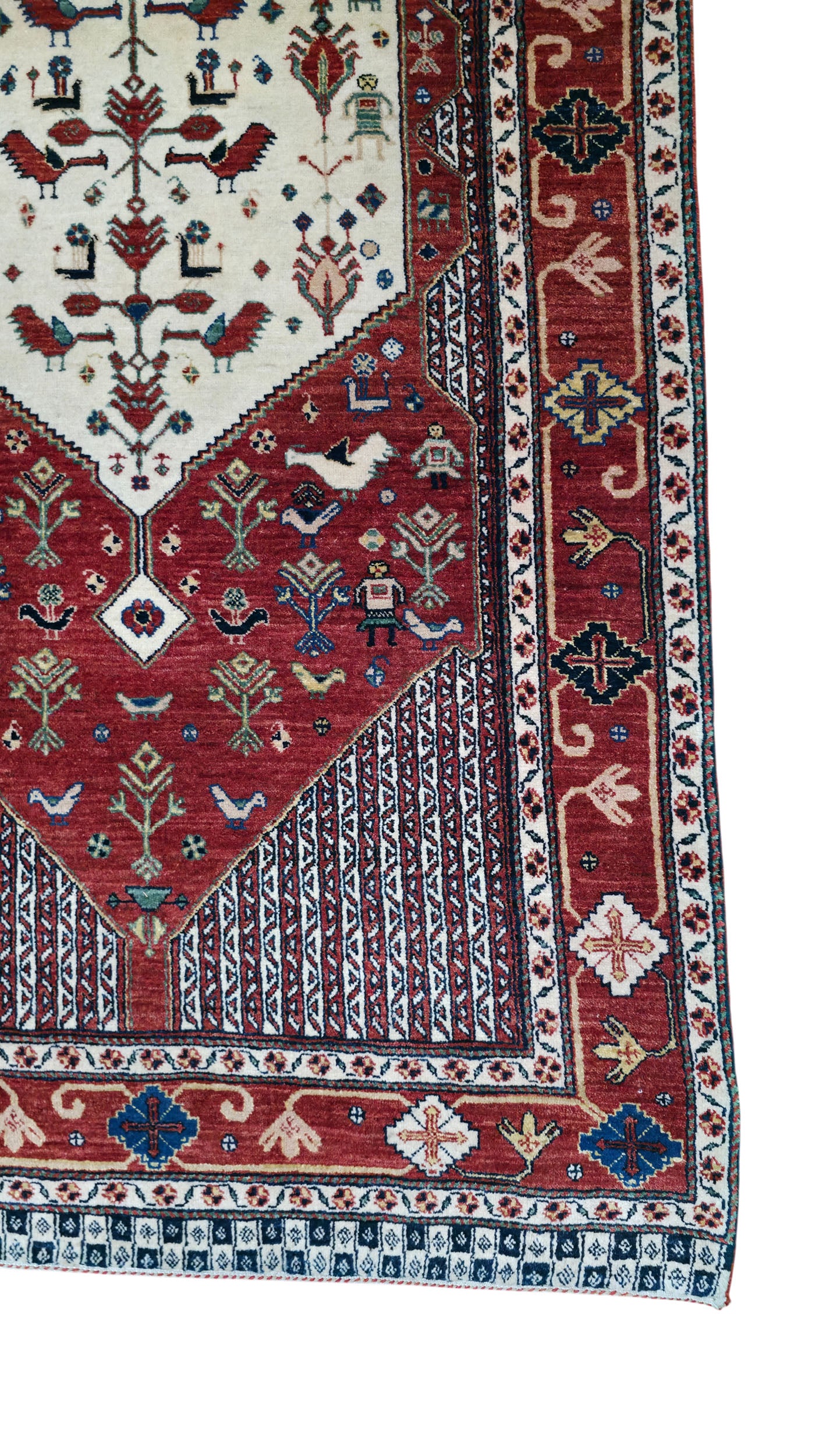 Hand knotted vintage Miri-Kashkuli rug 200×100 cm | Rug# 11541