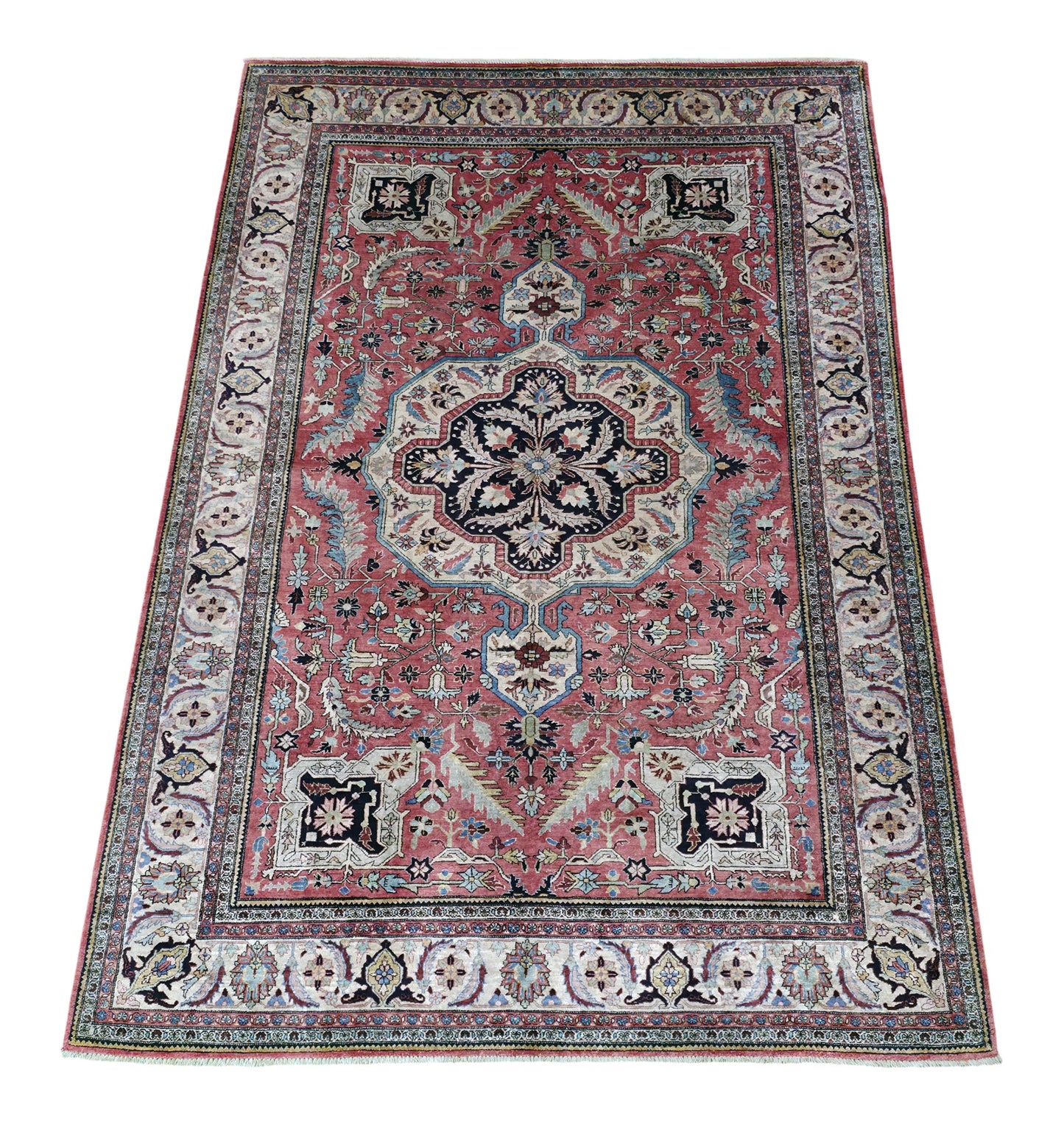 Vintage Pure Silk Tabriz Rug c.1960  215x140cm |  Rug# 11542