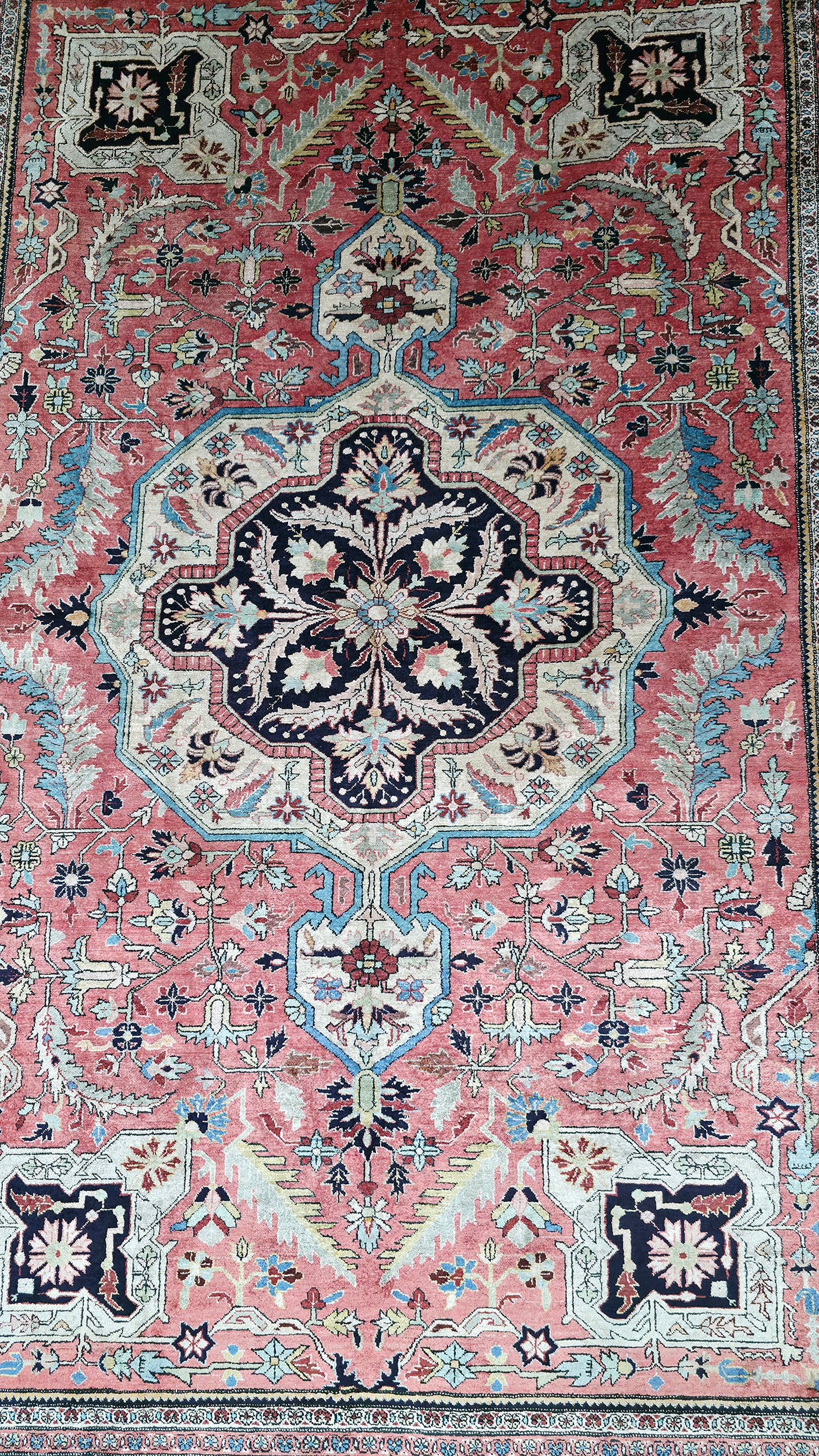 Vintage Pure Silk Tabriz Rug c.1960  215x140cm |  Rug# 11542