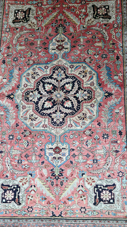 Vintage Pure Silk Tabriz Rug c.1960  215x140cm |  Rug# 11542