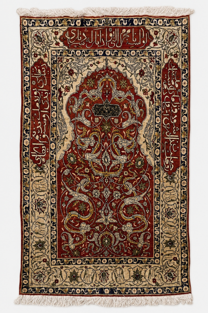 Superfine, Herekeh, circa 1935 , pure silk pile 131x77cm | Rug# 11543