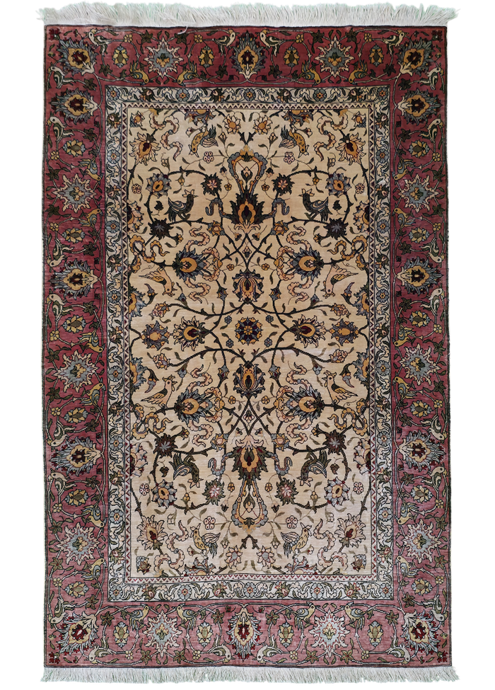 Turkish silk Hereke, circa 1975, superfine  110x70cm | Rug# 11544