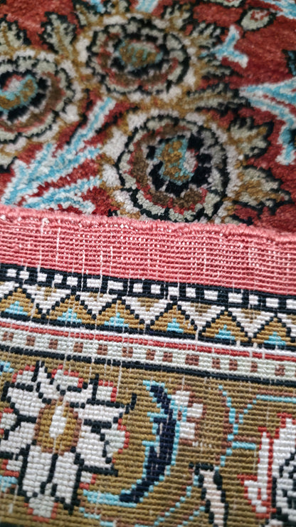 Antique Persian Qum Pure Silk Rug 310x215 cm | Rug# 11546