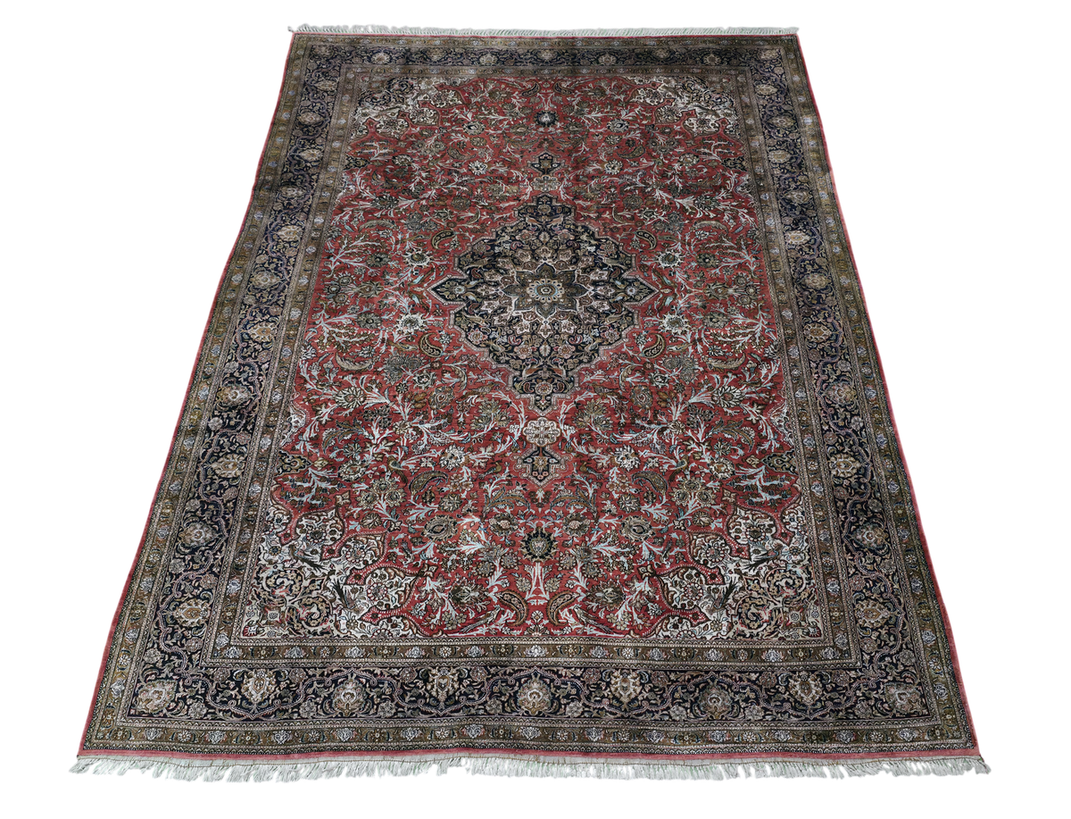 Antique Persian Qum Pure Silk Rug 310x215 cm | Rug# 11546