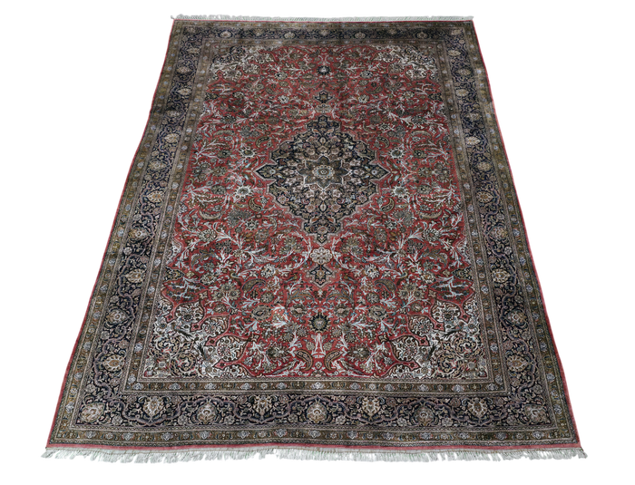 Antique Persian Qum Pure Silk Rug 310x215 cm | Rug# 11546