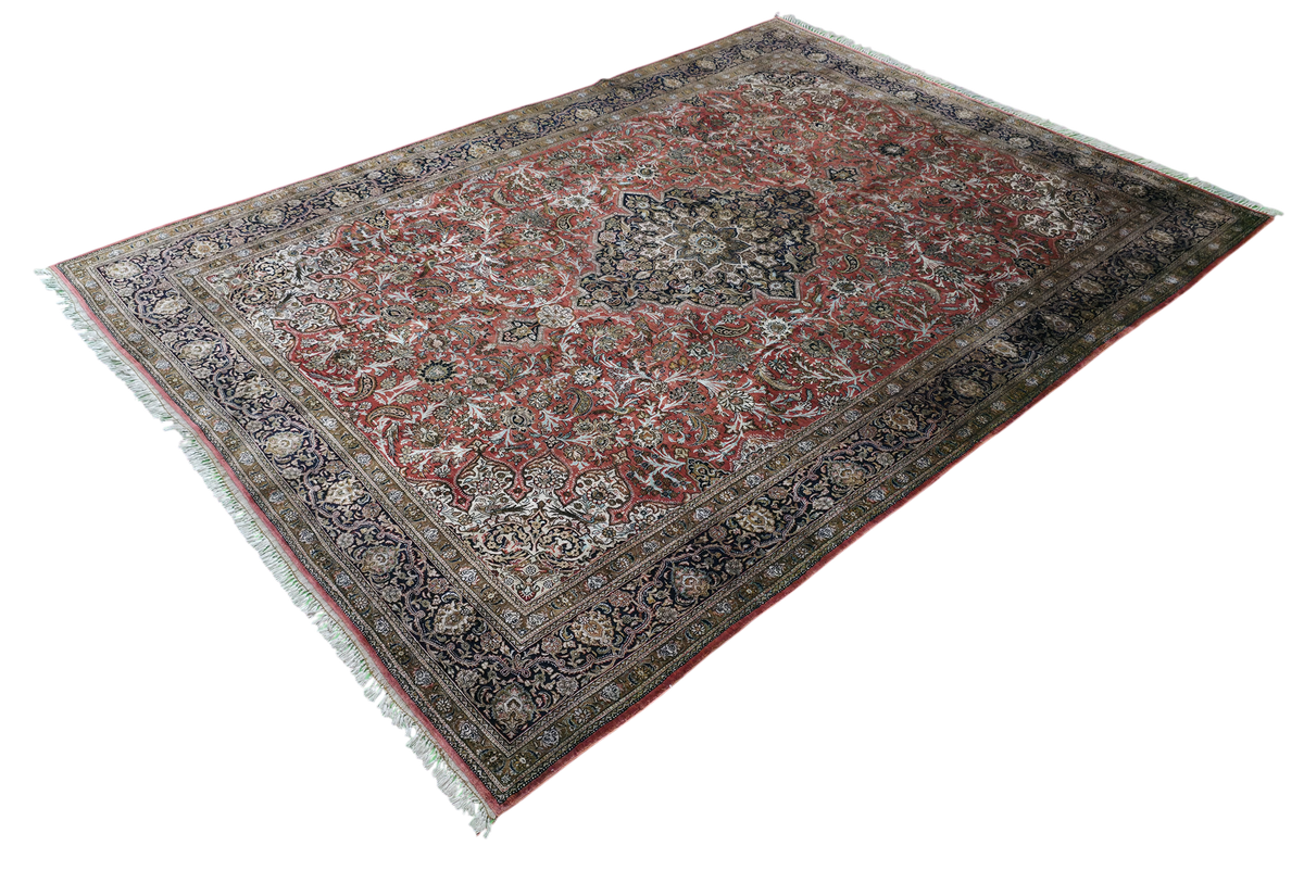 Antique Persian Qum Pure Silk Rug 310x215 cm | Rug# 11546